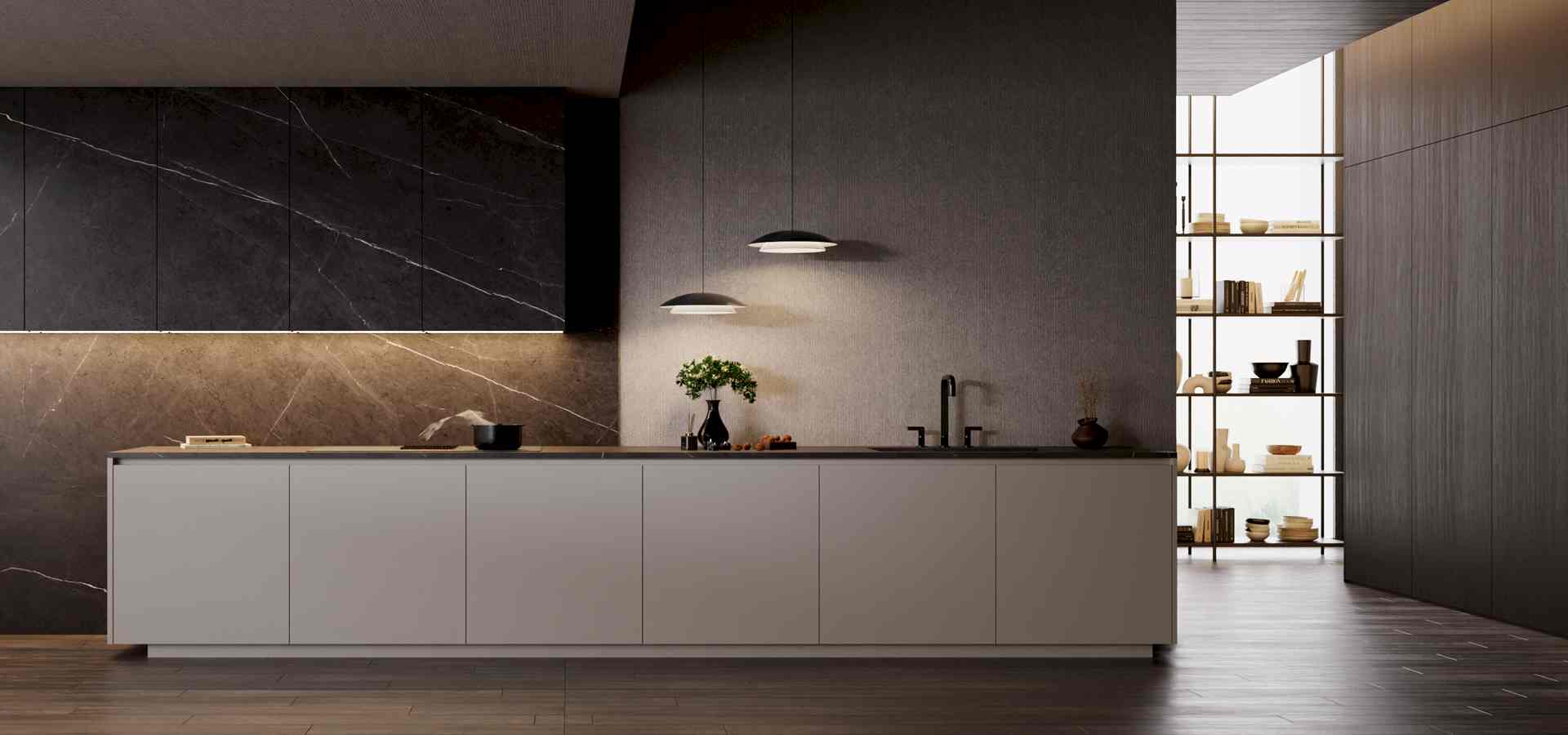 Porselen Mutfak Tezgahı ile Modern Mutfak Tasarımında Stil ve Estetik Yaklaşımlar 1 lamar armani grey